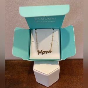 Origami Owl Gold “Mom” Script Necklace, NWT